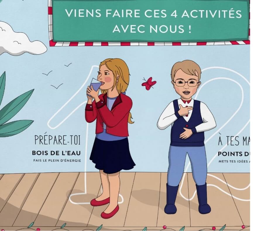 poster de mouvements de kinésiologie