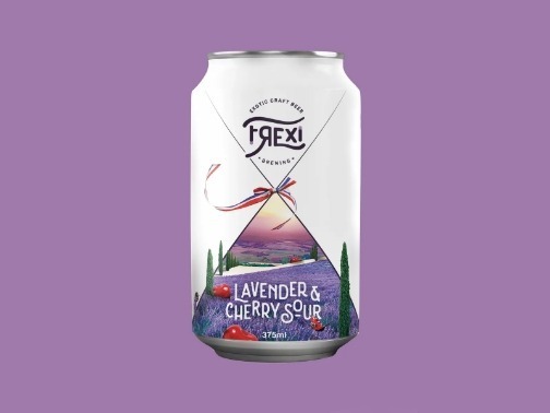 Packaging pour brasserie artisanale : lavender and cherry sour