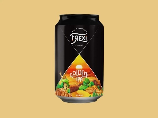 Packaging pour brasserie artisanale : bière golden IPA