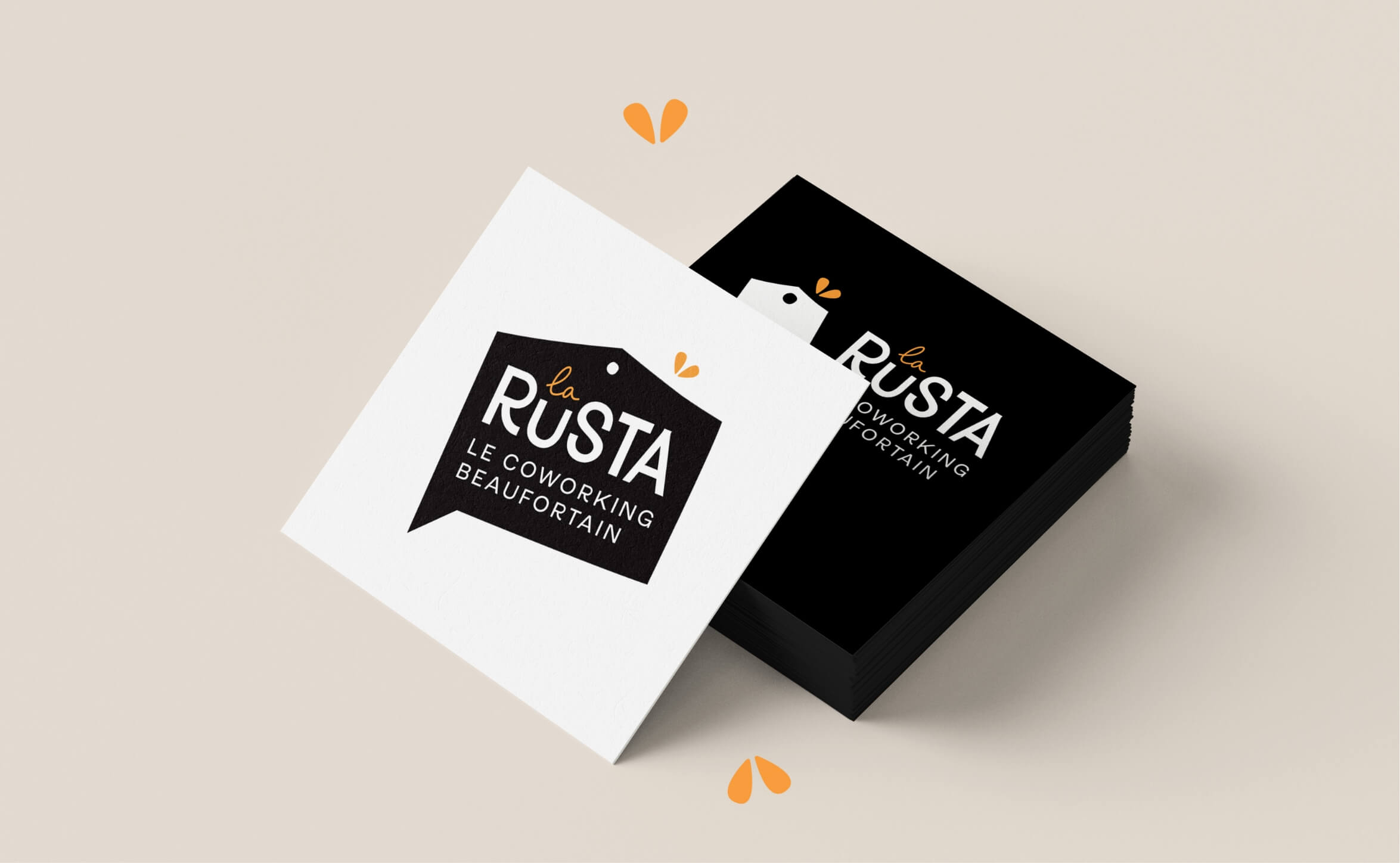 carte de visite avec logo pour un coworking