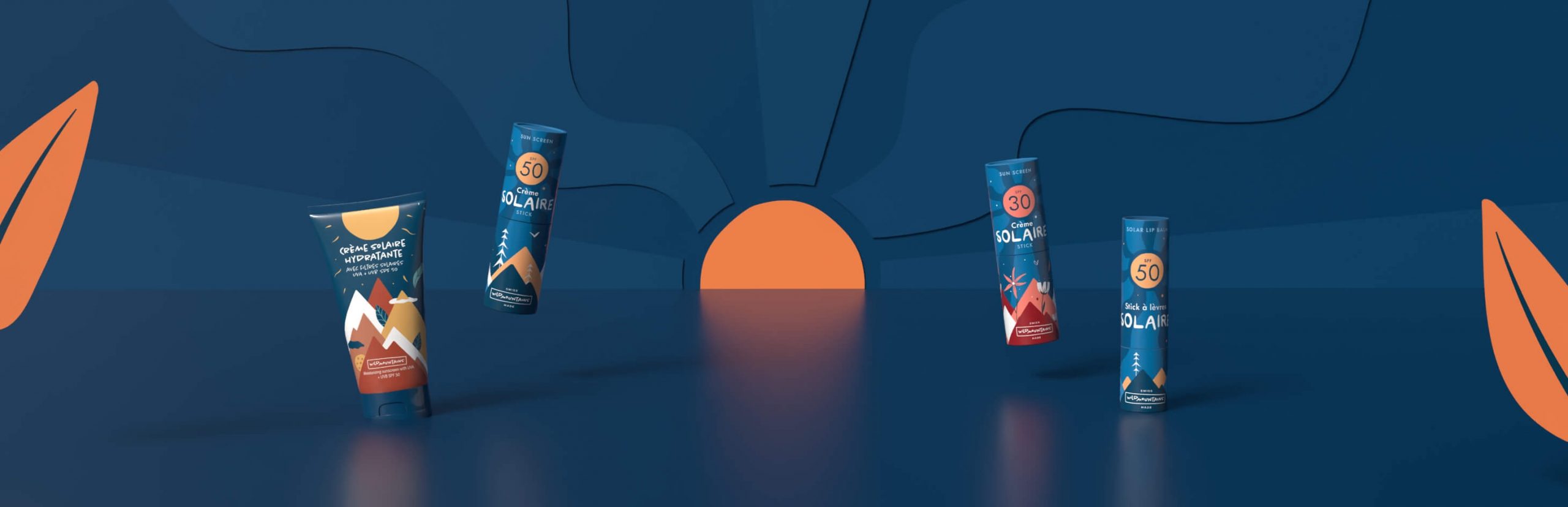 gamme solaire de cosmétiques naturels