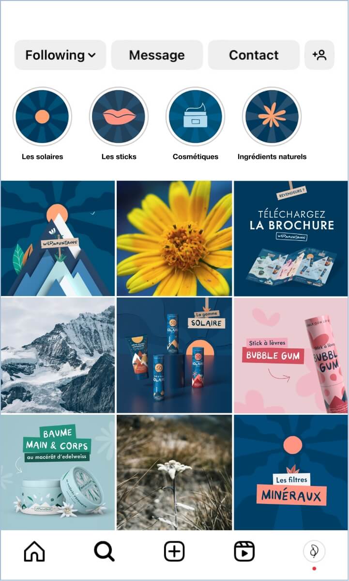 feed instagram cosmétiques