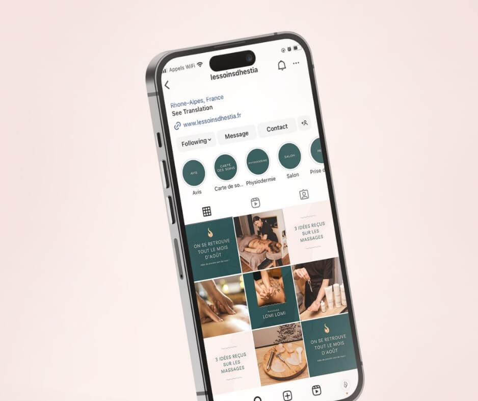 posts instagram salon de massage