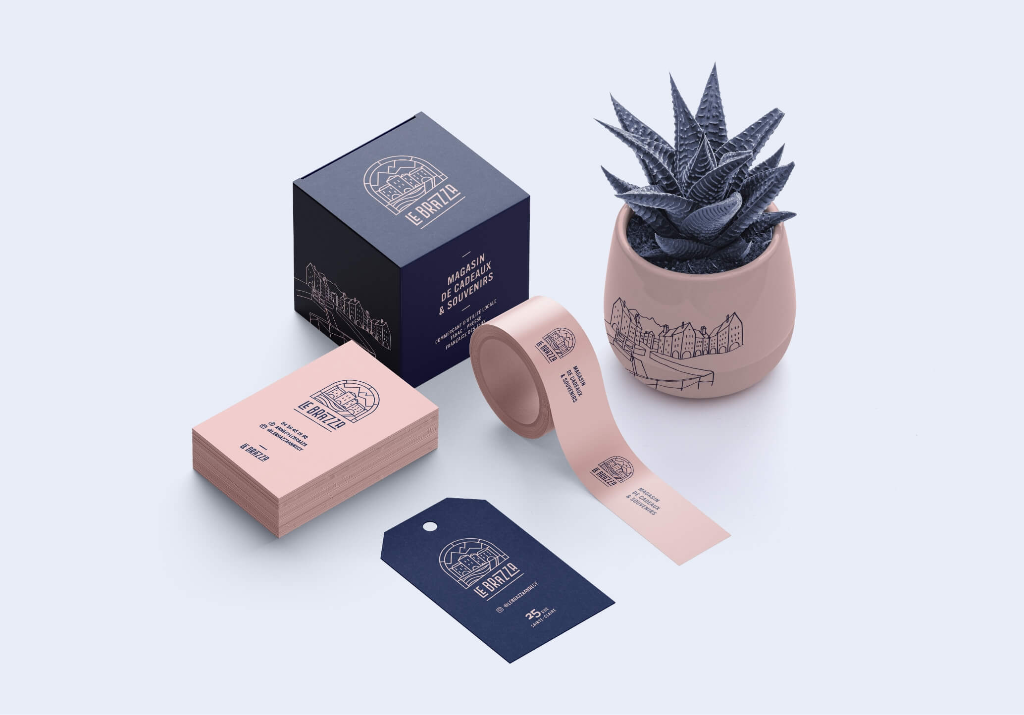 identité visuelle d'un magasin de souvenirs