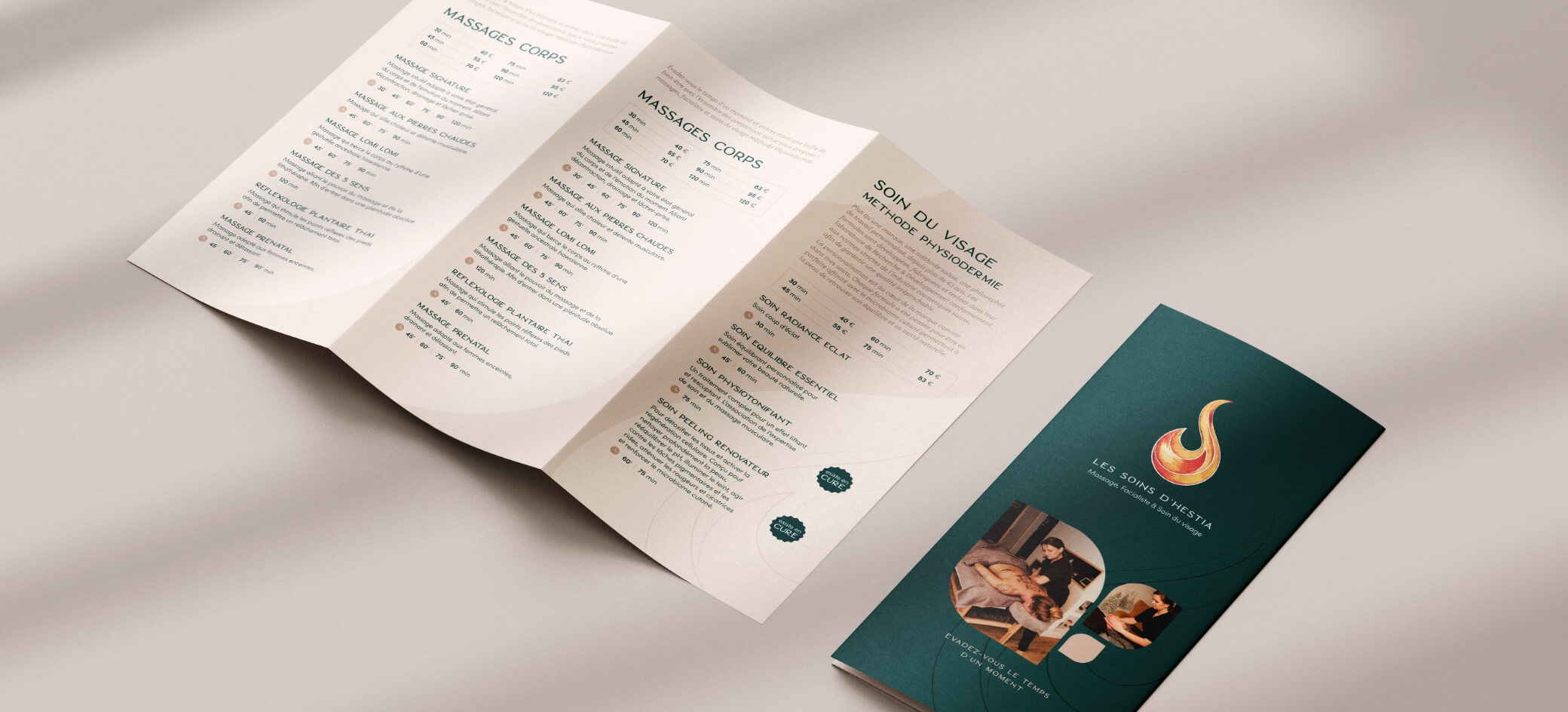 flyer de présentation salon de massage