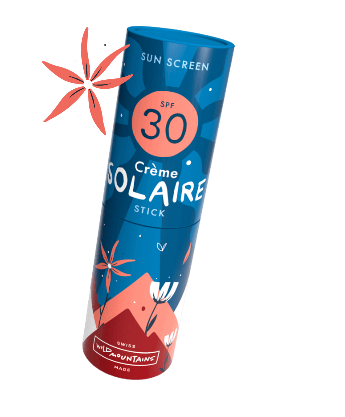 Création de packaging : crème solaire en stick 30 spf
