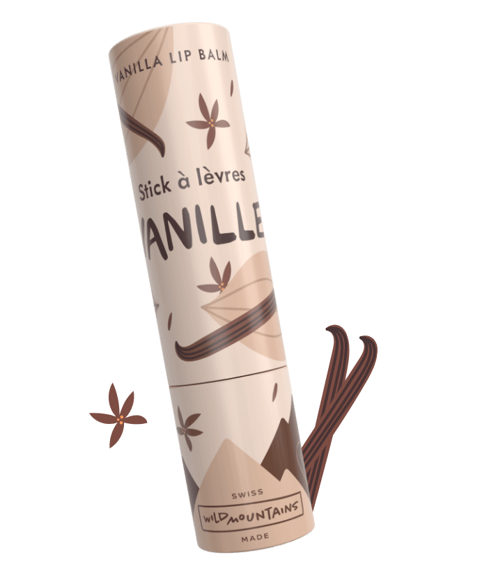 Création de packaging : stick à lèvre vanille