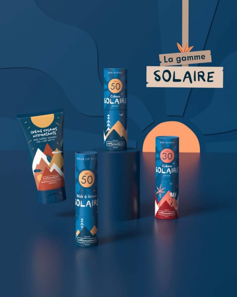 gamme solaire de cosmétiques naturels